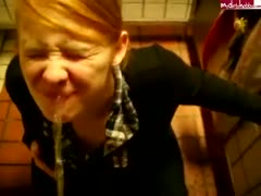 I am a filthy wife who is urinating in my mouth.